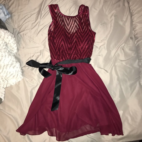 Wine Colored Dress - Picture 1 of 2